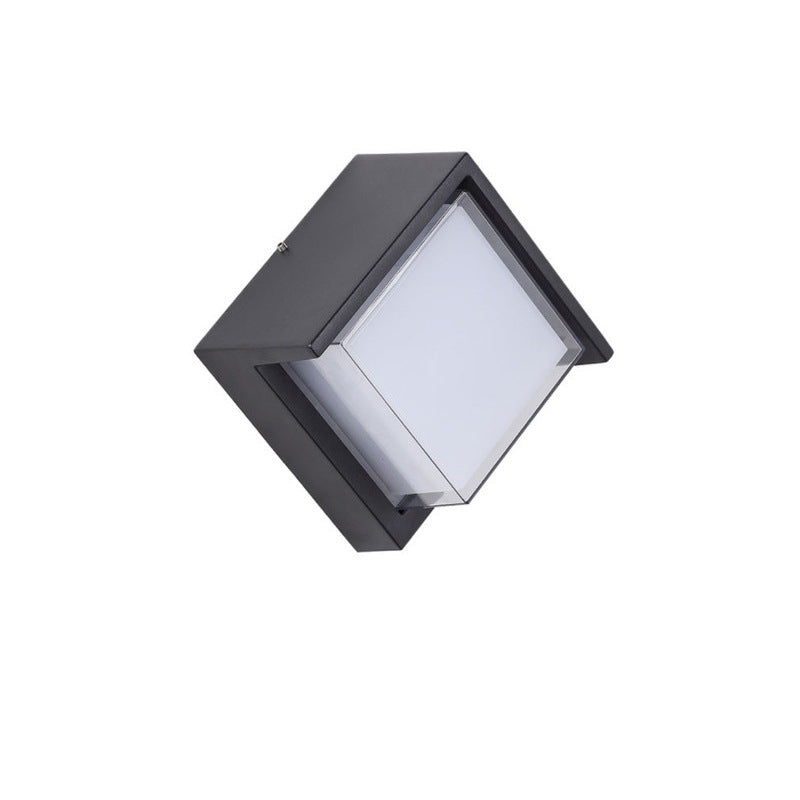 Moderne Minimalistisk Vanntett Rund Firkantet Plast Akryl LED Vegglampe For Hage | Skanto