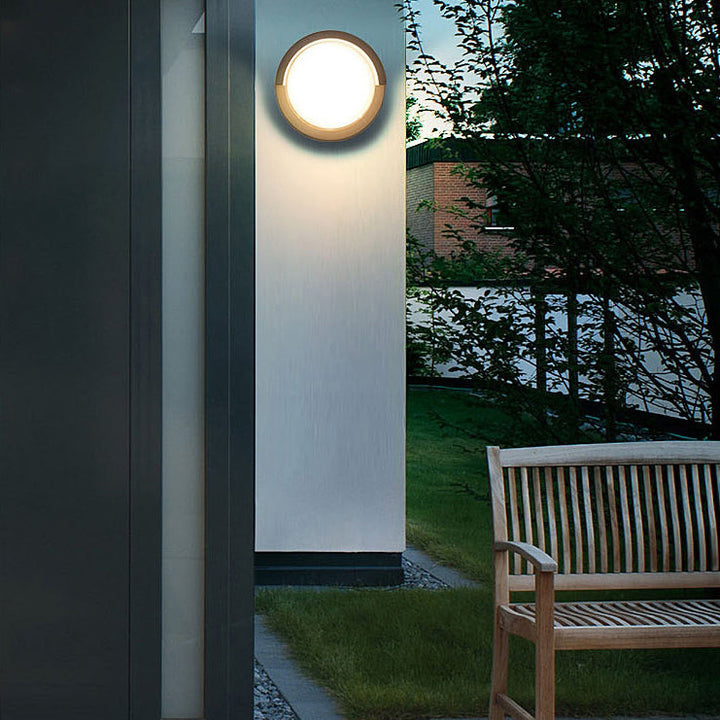 Vanntett rund/firkantet LED-vegglampe av plast/akryl for hagen