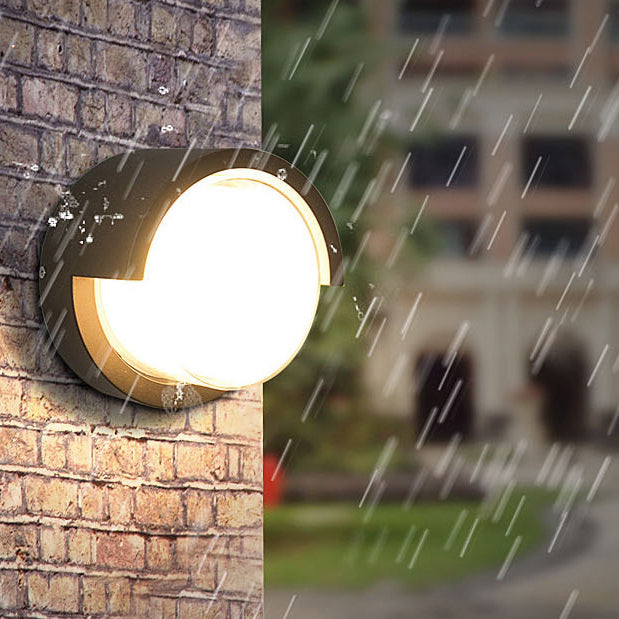 Moderne Minimalistisk Vanntett Rund Firkantet Plast Akryl LED Vegglampe For Hage | Skanto