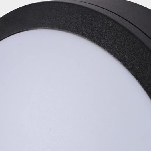 Moderne Minimalistisk Vanntett Rund Aluminiumsakryl LED Utendørs Flush Mount Taklampe For Hage | Skanto
