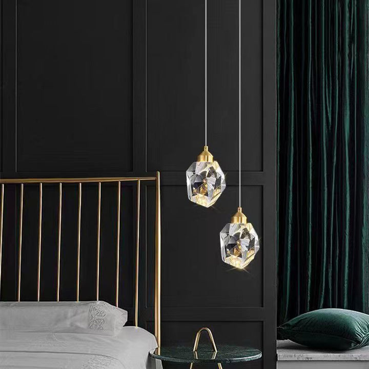 Skanto | Luksus Diamant Kube Krystall Jern LED Pendellampe For Soverom