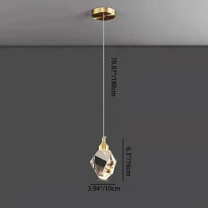 Skanto | Luksus Diamant Kube Krystall Jern LED Pendellampe For Soverom