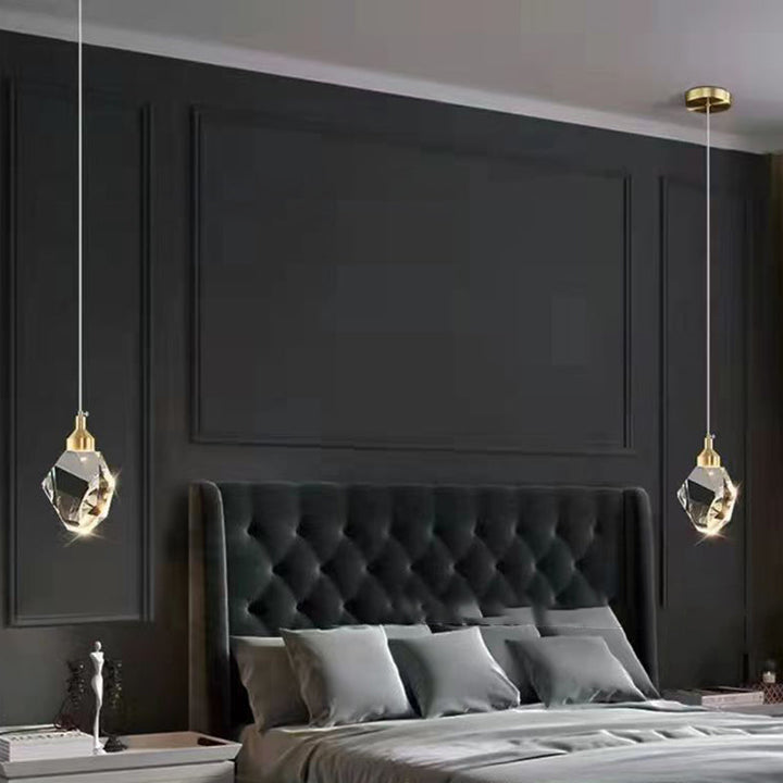 Skanto | Luksus Diamant Kube Krystall Jern LED Pendellampe For Soverom