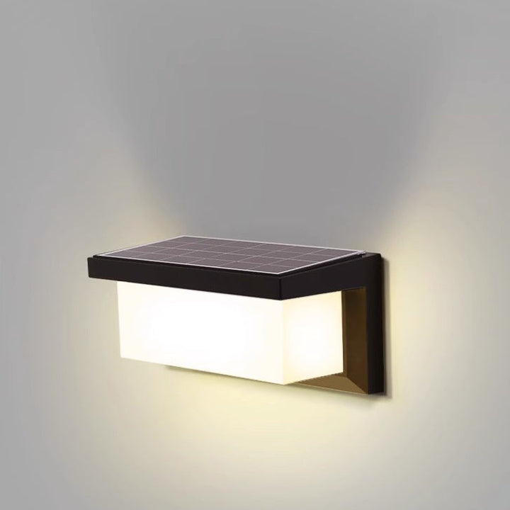 Moderne minimalistiske rektangulære vanntette aluminium LED vegglampe for utendørs terrasse | Skanto