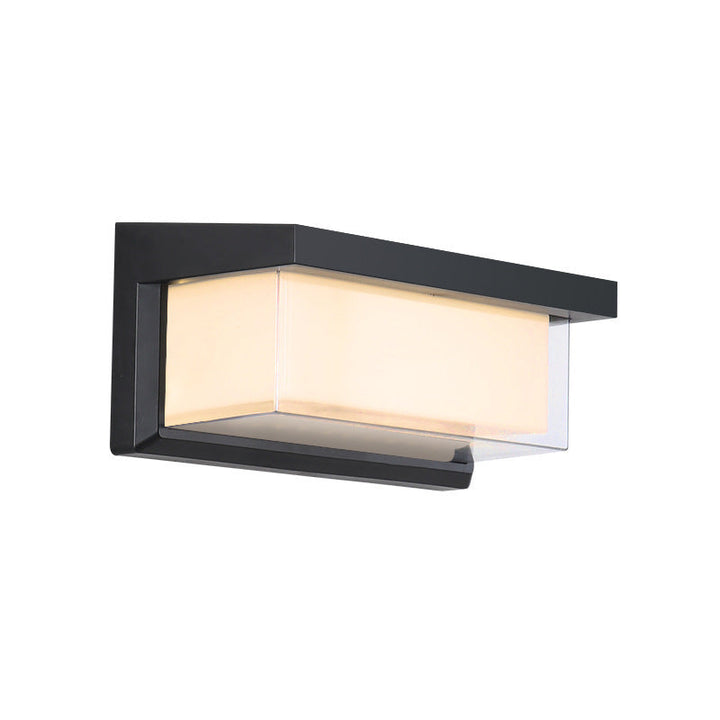 Moderne minimalistiske rektangulære vanntette aluminium LED vegglampe for utendørs terrasse | Skanto