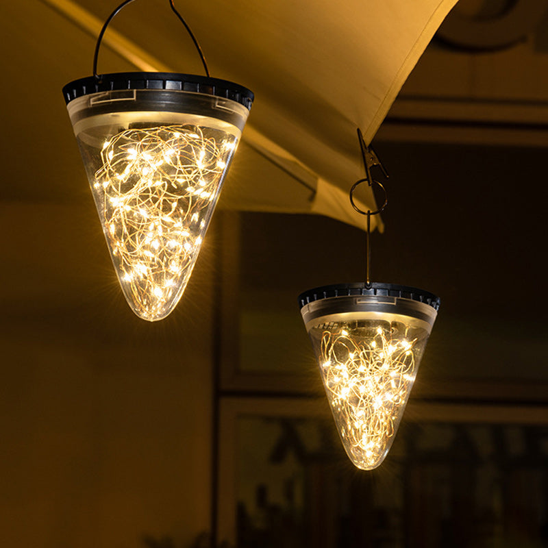 Moderne Minimalistiske Solvannavvisende Kjegle Filigran PC ABS LED Pendellampe For Hage | Skanto