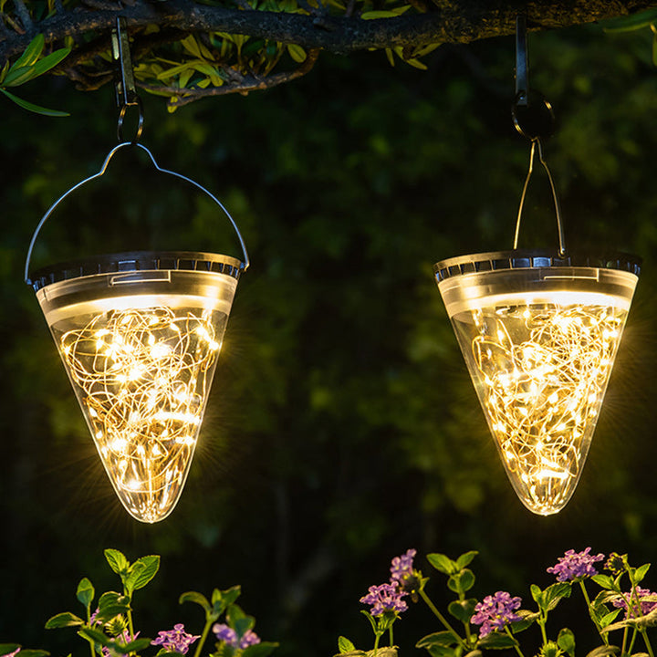 Moderne Minimalistiske Solvannavvisende Kjegle Filigran PC ABS LED Pendellampe For Hage | Skanto