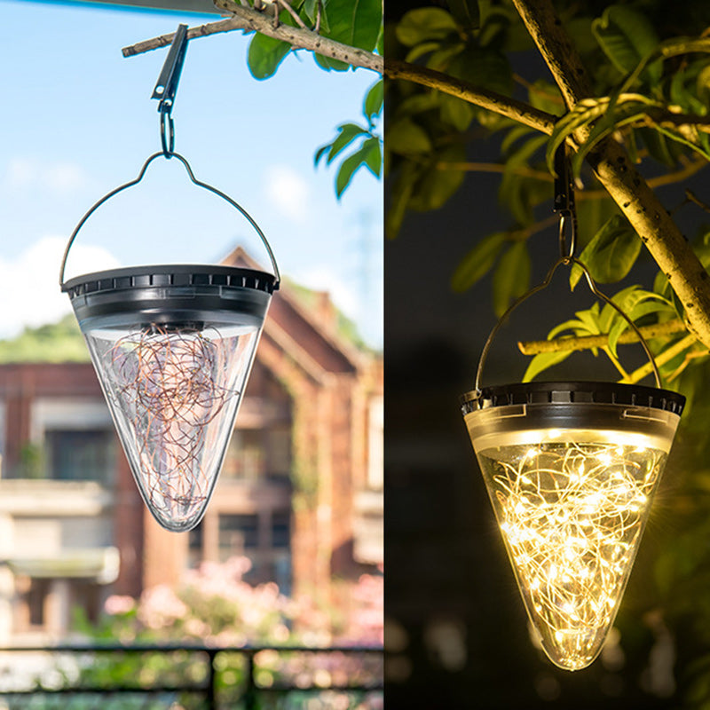 Moderne Minimalistiske Solvannavvisende Kjegle Filigran PC ABS LED Pendellampe For Hage | Skanto