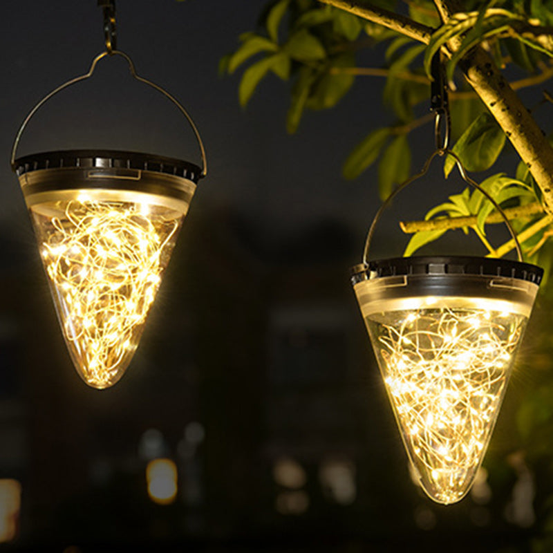 Moderne Minimalistiske Solvannavvisende Kjegle Filigran PC ABS LED Pendellampe For Hage | Skanto