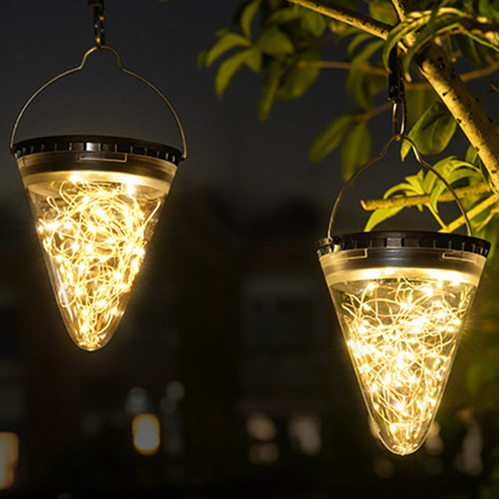 Moderne Minimalistiske Solvannavvisende Kjegle Filigran PC ABS LED Pendellampe For Hage | Skanto