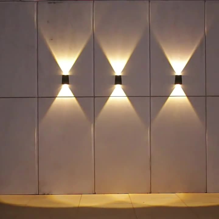 Moderne Minimalistisk Solvannrett Trapezoidal Rektangel ABS PVC LED Utendørs Vegglampe For Hage | Skanto
