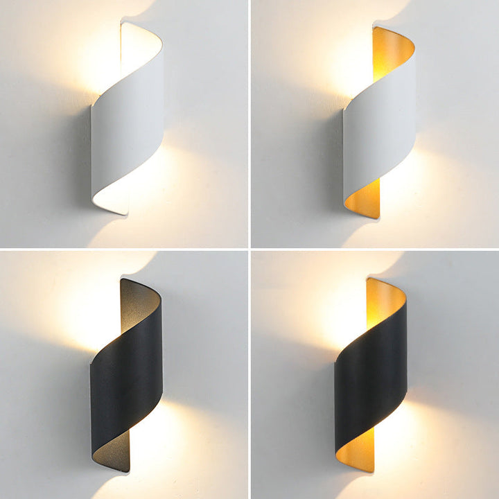 Skanto | Moderne Minimalistisk Vanntett Spiral Aluminiums Akryl LED Vegglampe for Soverom