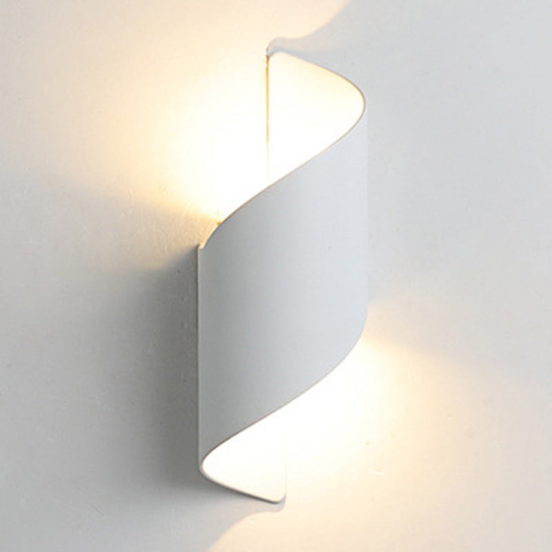 Skanto | Moderne Minimalistisk Vanntett Spiral Aluminiums Akryl LED Vegglampe for Soverom