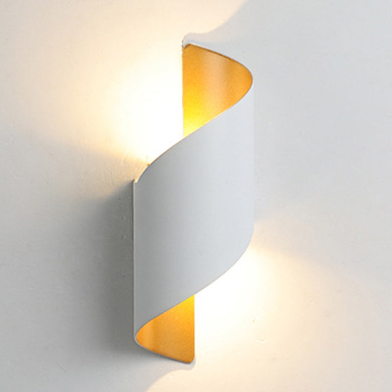 Skanto | Moderne Minimalistisk Vanntett Spiral Aluminiums Akryl LED Vegglampe for Soverom