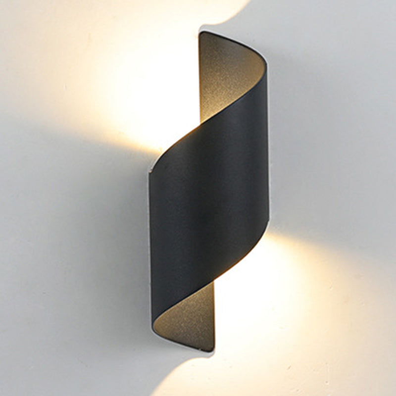 Skanto | Moderne Minimalistisk Vanntett Spiral Aluminiums Akryl LED Vegglampe for Soverom