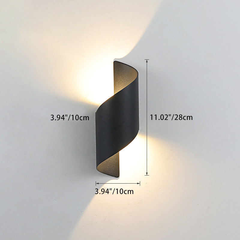 Skanto | Moderne Minimalistisk Vanntett Spiral Aluminiums Akryl LED Vegglampe for Soverom