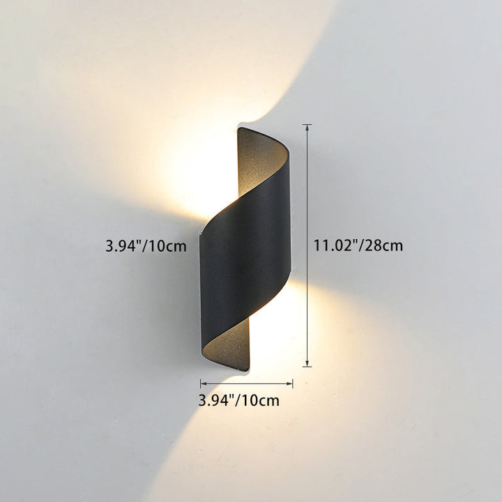 Skanto | Moderne Minimalistisk Vanntett Spiral Aluminiums Akryl LED Vegglampe for Soverom