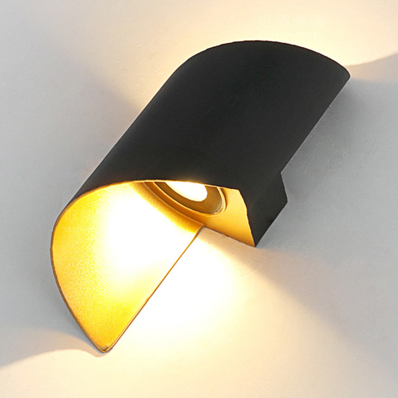 Skanto | Moderne Minimalistisk Vanntett Spiral Aluminiums Akryl LED Vegglampe for Soverom
