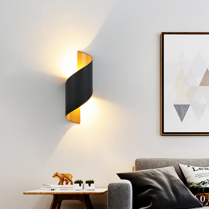 Skanto | Moderne Minimalistisk Vanntett Spiral Aluminiums Akryl LED Vegglampe for Soverom
