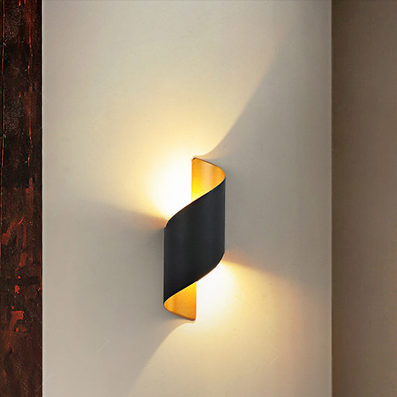 Skanto | Moderne Minimalistisk Vanntett Spiral Aluminiums Akryl LED Vegglampe for Soverom