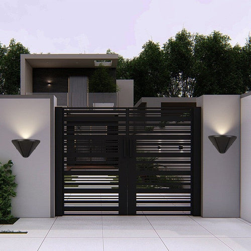 Moderne Minimalistisk Vanntett Trekant Halvsirkel Støpt Aluminium PC LED Vegglampe For Utendørs Patio | Skanto