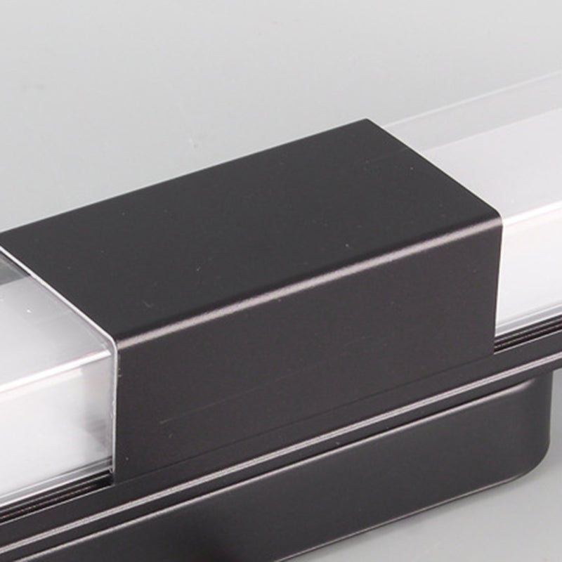 Moderne Minimalistisk Vanntett Rektangulær Lang Aluminium PC Utendørs Vegglampe For Hage | Skanto