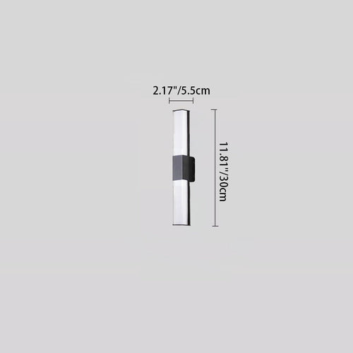 Moderne Minimalistisk Vanntett Rektangulær Lang Aluminium PC Utendørs Vegglampe For Hage | Skanto
