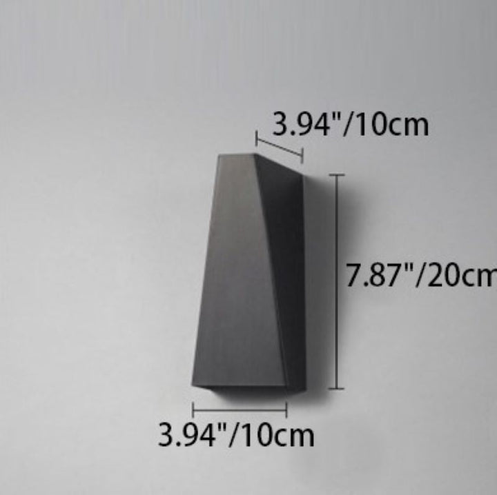 Moderne Minimalistisk Vanntett Trapezoidal Aluminium Trykk LED Utendørs Vegglampe For Utendørs Patio | Skanto