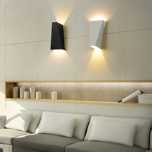 Moderne Minimalistisk Vanntett Trapezoidal Aluminium Trykk LED Utendørs Vegglampe For Utendørs Patio | Skanto