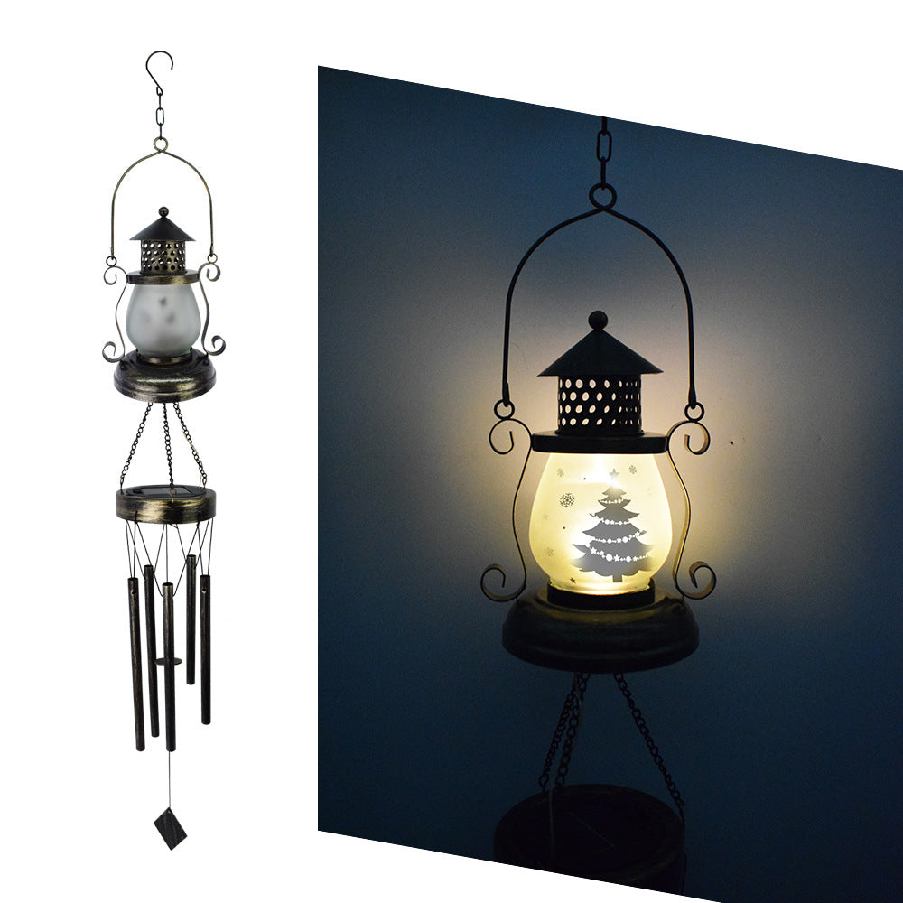 Samtidig Skandinavisk Sol Vanntett Oval Disc Triangel Vindklokke Jern Glass Plast LED Utendørs Lys For Utendørs Patio | Skanto