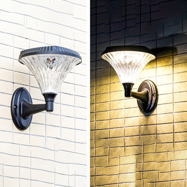Moderne minimalistiske solvannavstøtende diamant rund ABS PC LED utendørs lys for uteplass | Skanto