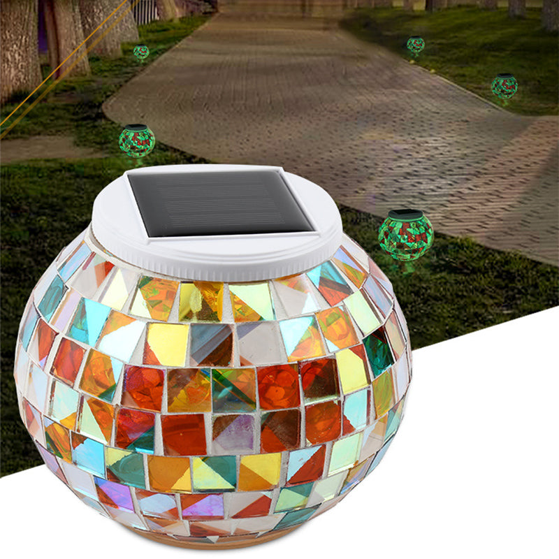 Moderne Kreativ Sol Vannavstøtende Kule Firkantet Plast Glass LED Utendørs Landskap For Utendørs Terrasse | Skanto