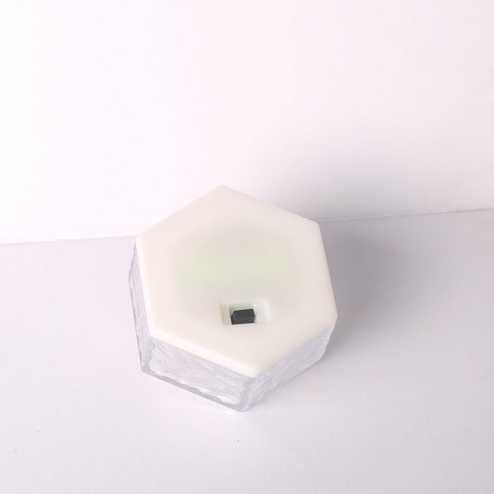 Moderne minimalistisk solarpanel vanntett hexagonal isflis ABS PVC LED plengelampe for utendørs terrasse | Skanto