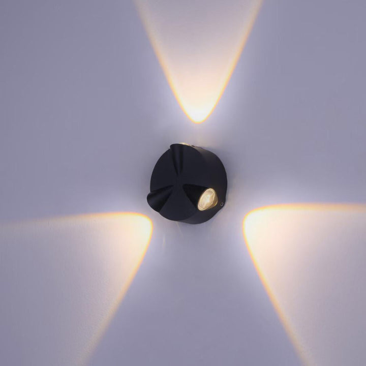 Moderne Enkelhet Rund Aluminium LED Utendørs Vegglampe For Utendørs Patio | Skanto