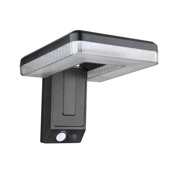 Moderne industrielle firkantet ABS solfylt vanntett LED utendørs vegglampe for hage | Skanto
