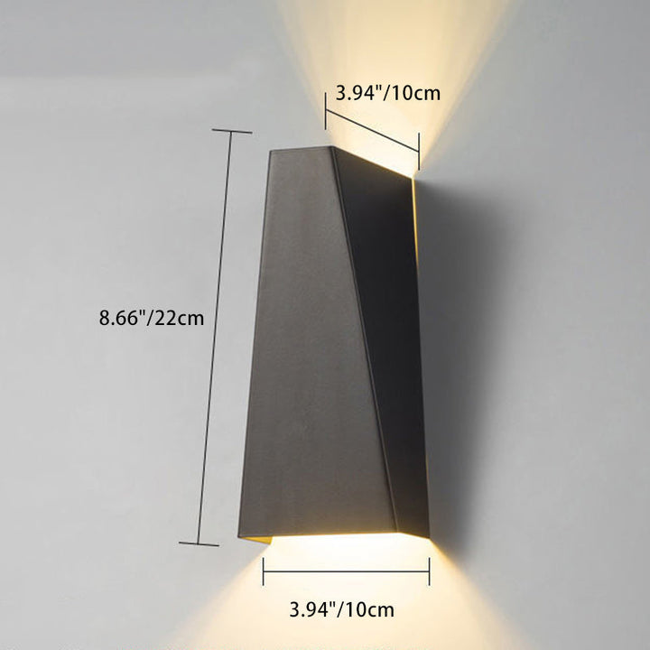 Moderne Minimalistisk Aluminiums Opp- og Nedbelyst LED Vegglampe For Utendørs Patio | Skanto