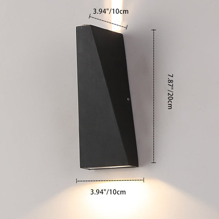 Moderne Minimalistisk Aluminiums Opp- og Nedbelyst LED Vegglampe For Utendørs Patio | Skanto