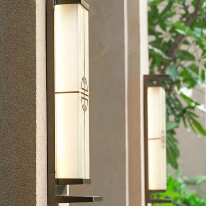 Samtidig industriell rettvinklet aluminium rustfritt stål LED utendørs solvegglampe for utendørs terrasse | Skanto