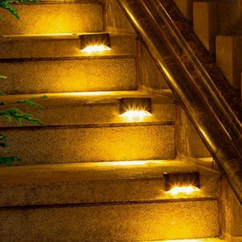 Moderne Industriell PP Firkantet Vanntett LED Solutend Step Light For Hage | Skanto