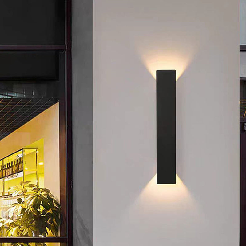 Skanto | Moderne Minimalistisk Lang Stripe Aluminium Akryl LED Vanntett Vegglampe For Utendørs Patio