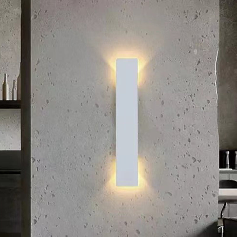 Skanto | Moderne Minimalistisk Lang Stripe Aluminium Akryl LED Vanntett Vegglampe For Utendørs Patio