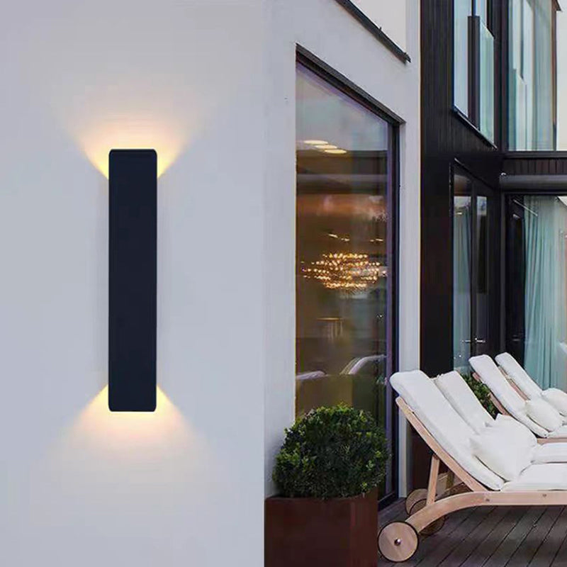 Skanto | Moderne Minimalistisk Lang Stripe Aluminium Akryl LED Vanntett Vegglampe For Utendørs Patio