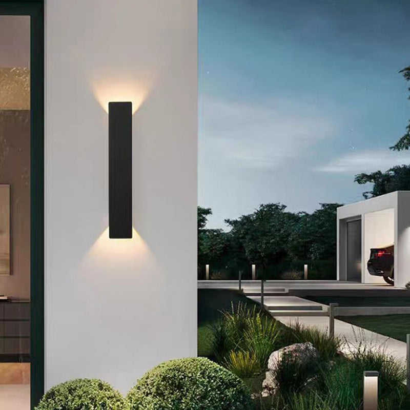 Skanto | Moderne Minimalistisk Lang Stripe Aluminium Akryl LED Vanntett Vegglampe For Utendørs Patio