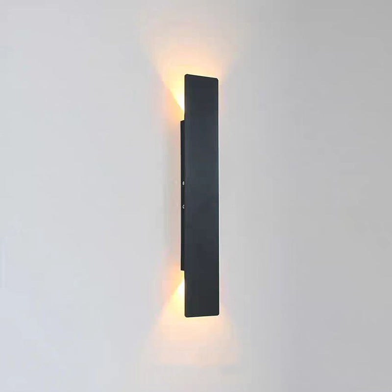 Skanto | Moderne Minimalistisk Lang Stripe Aluminium Akryl LED Vanntett Vegglampe For Utendørs Patio