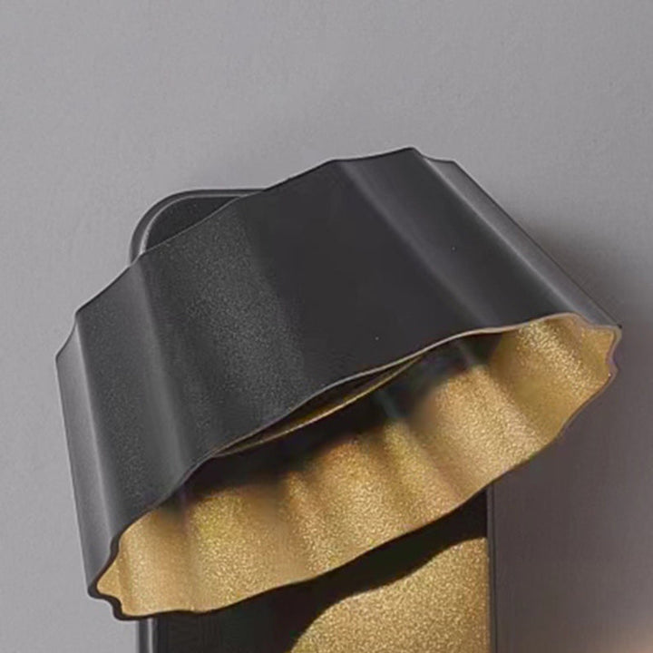 Samtidig Industriell Aluminium Folderet Rund Skjerm LED Utendørs Vanntett Vegglampe For Hage | Skanto
