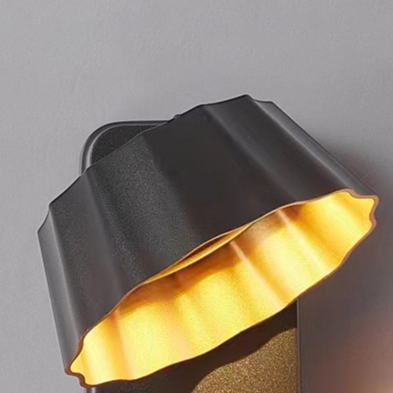 Samtidig Industriell Aluminium Folderet Rund Skjerm LED Utendørs Vanntett Vegglampe For Hage | Skanto