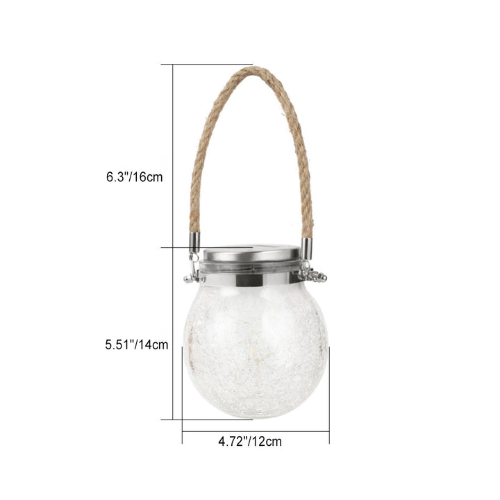 Moderne minimalistiske solvanntette runde flasker rund sprukket glass ABS rustfritt stål LED utendørs lys for hage | Skanto