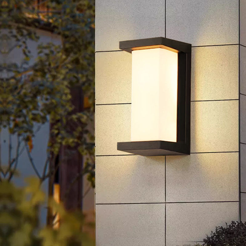 Vanntett rektangulær-oval LED-vegglampe laget av PC-aluminium for utendørs bruk