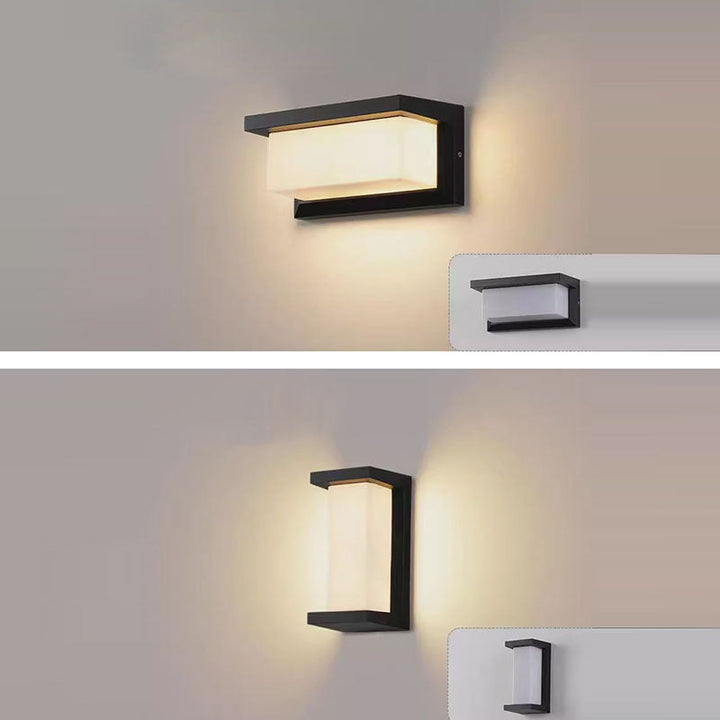 Vanntett rektangulær-oval LED-vegglampe laget av PC-aluminium for utendørs bruk