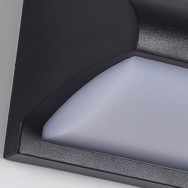 Moderne minimalistiske vanntette rektangulære ovale PC aluminium LED vegglampe til utendørsbruk | Skanto